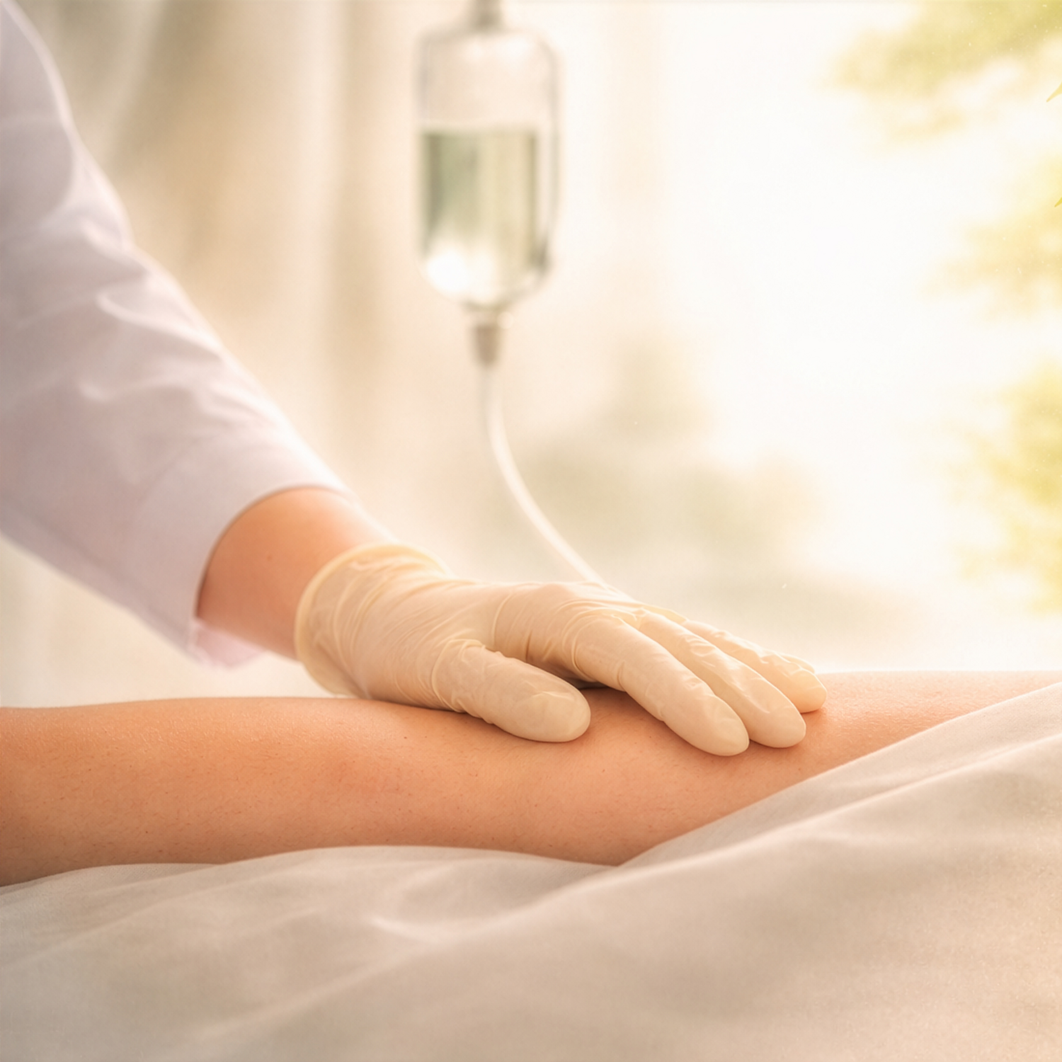 Ein Bild von einer pflegenden Hand, symbolisch für die Pflegeambulanz